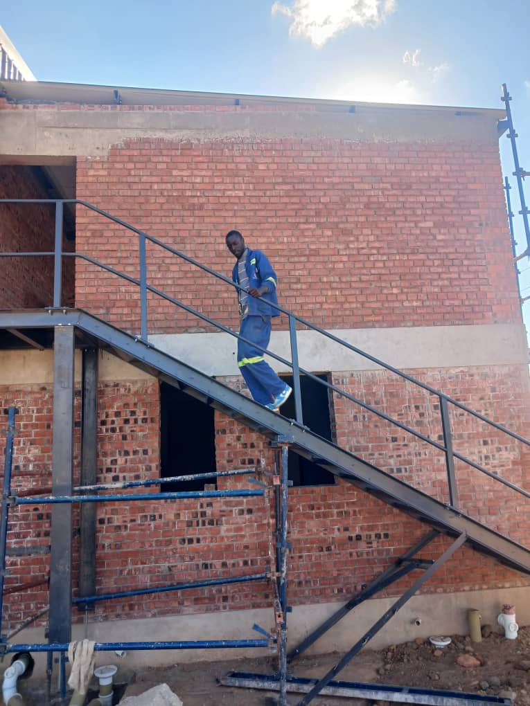 Steel staircase fabrication & install